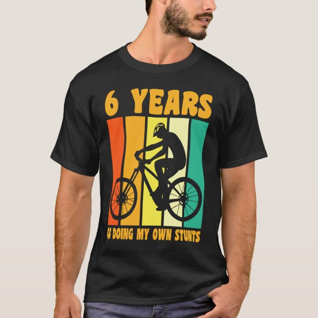 T-shirt Joyeux 6e anniversaire 6 ans Vélo 6 ans 6e B (Devant)