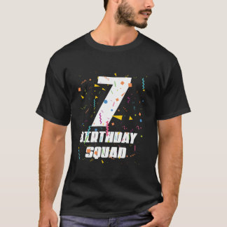 T-shirt Joyeux 7e anniversaire Squad Joyeux 7 ans Annivers