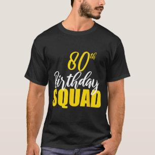 T-shirt joyeux 80e anniversaire équipe fête anniversaire f