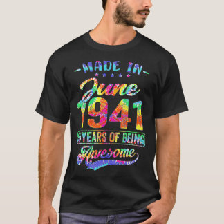 T-shirt Joyeux 80ème Anniversaire Décoration Faite En Juin