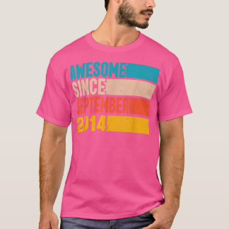 T-shirt Joyeux 8 Ans 8 Ans Awesome depuis Septem