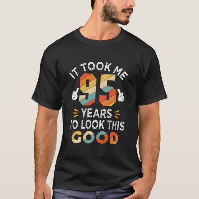 T-shirt Joyeux 95E M'A Pris 95 Ans 95 (Devant)