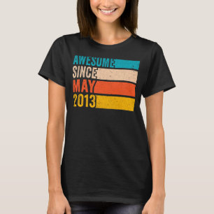 T-shirt Joyeux 9 Anniversaire Fête 9 Anniversaire Awesome