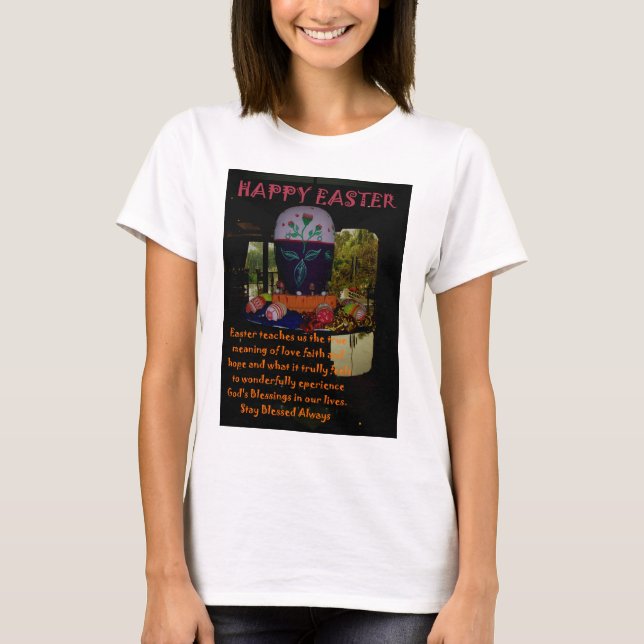 T-shirt Joyeux Amour de Pâques Foi et souhaits d'espoir (Devant)