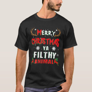 T-shirt Joyeux animal de Noël sale Ya
