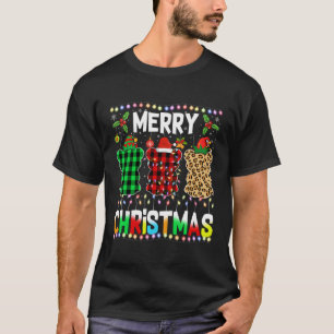 T-shirt Joyeux Animaux Panda Ours Père Noël Lumières