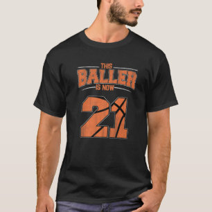 T-shirt Joyeux anniversaire 21 ans Basketball Garçons Ving