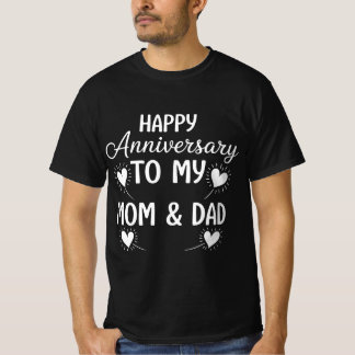 T-shirt Joyeux anniversaire à ma mère et à mon père