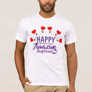T-shirt Joyeux anniversaire à mon extraordinaire petit ami