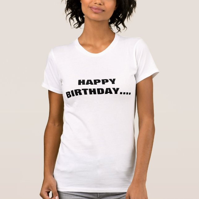 T-SHIRT JOYEUX ANNIVERSAIRE À MON MARI ! (Devant)