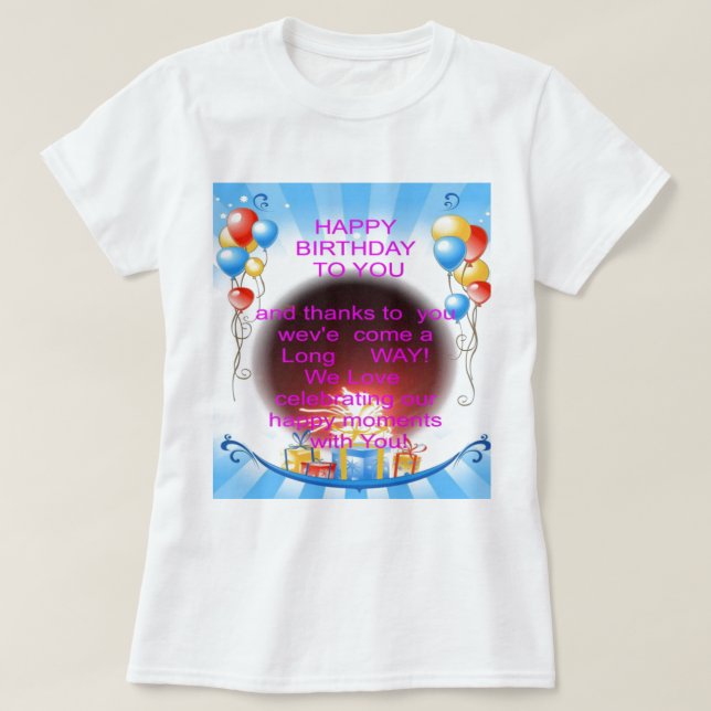 T-shirt Joyeux anniversaire à vous Art Imprimer (Design devant)