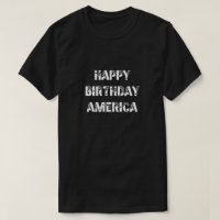 Joyeux Anniversaire Amérique étoiles rayures noir