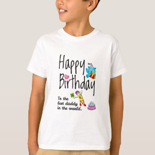 T-shirt Joyeux anniversaire au meilleur papa du monde