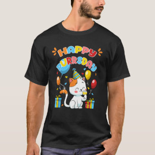 T-shirt Joyeux Anniversaire Chat Chaton Amoureux Drôle Mig