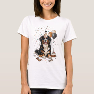 T-shirt Joyeux Anniversaire Chien de Montagne Bernois