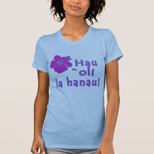 T-shirt Joyeux anniversaire dans le Hawaïen (Devant)