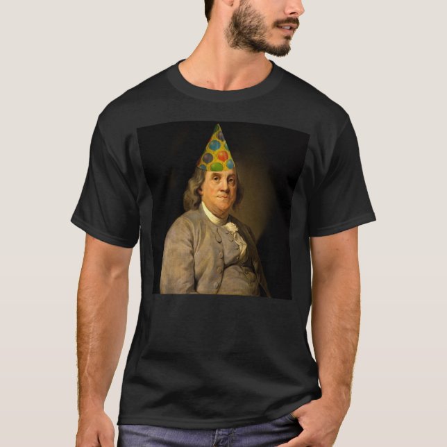 T-shirt Joyeux Anniversaire De Ben Franklin (Devant)