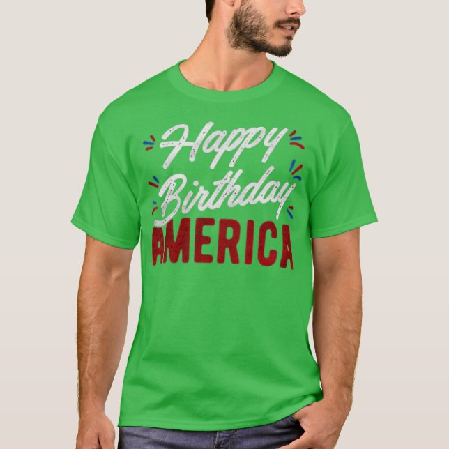 T-shirt Joyeux anniversaire de l'Amérique (Devant)