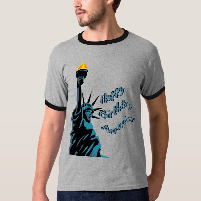 T-shirt Joyeux anniversaire de l'Amérique (Devant)