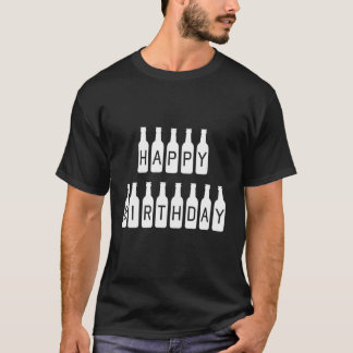 T-shirt Joyeux Anniversaire Design de bouteille de bière -