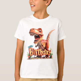 T-shirt Joyeux Anniversaire Dinosaure – Fête d'anniversair