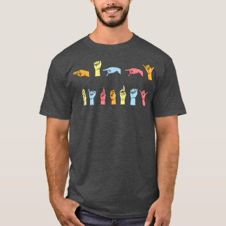 T-shirt Joyeux anniversaire en langue des signes ASL