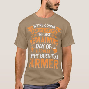 T-shirt Joyeux anniversaire Farmer Party Funny Farming Tra