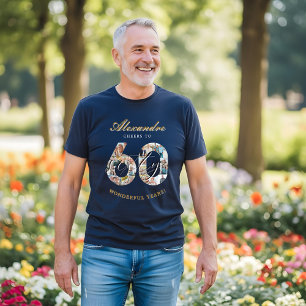 T-shirt Joyeux Anniversaire Félicitations pour 60 Ans Phot