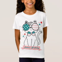 Joyeux Anniversaire Fête Patriotique avec un Chat