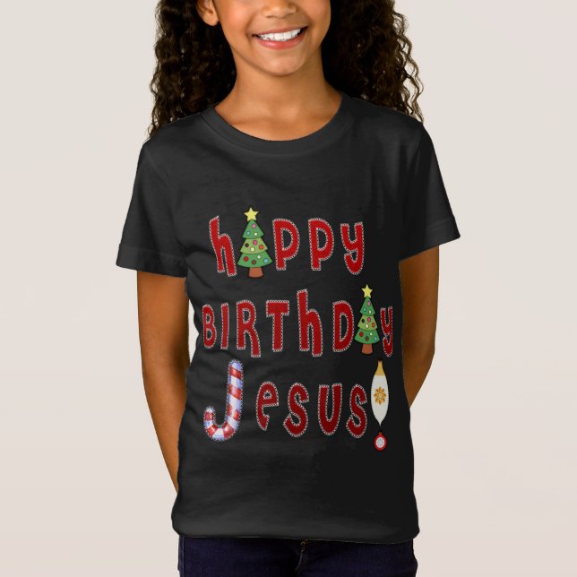T-Shirt Joyeux anniversaire Jésus chrétien (Devant)