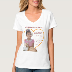 T-shirt Joyeux Anniversaire Meilleure Maman de Chat Photos