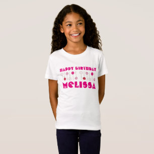 T-Shirt Joyeux Anniversaire Pink Frosted Cake Pops Party F