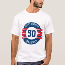Joyeux Anniversaire Sports Jersey Stripes Nom et â