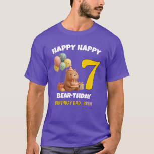 T-shirt JOYEUX ANNIVERSAIRE Teddy Bear 7ème Anniversaire P