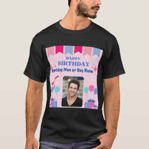 T-shirt Joyeux Anniversaire Texte Image Souhaite Hommes Ga