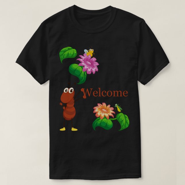 T-shirt Joyeux anniversaire vous souhaite une vie heureuse (Design devant)