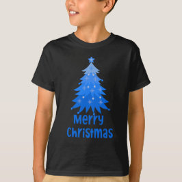 T-shirt Joyeux arbre bleu de Noël