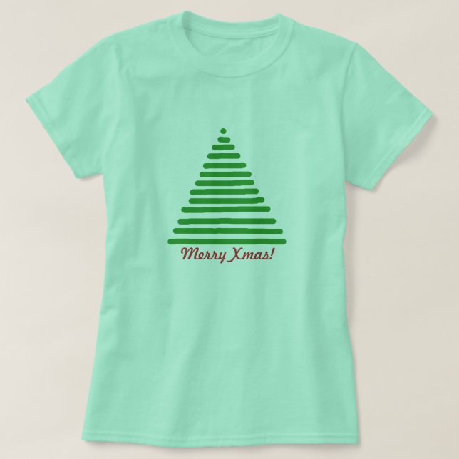 T-shirt - Joyeux arbre de Noël (Design devant)