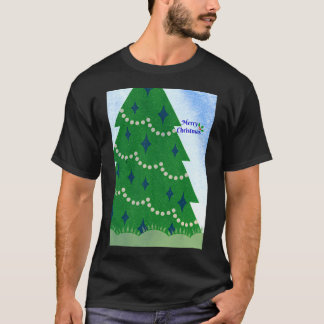 T-shirt Joyeux Arbre De Noël Et Holly Avec Berries Et Sn