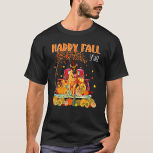 T-shirt Joyeux Automne à Tous Chien Berger Allemand Sur Po