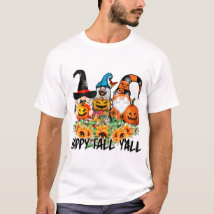 T-shirt Joyeux Automne à Tous Gnome Léopard Gnome Tourneso