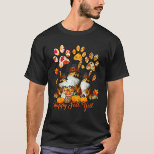 T-shirt Joyeux automne Y'all Thanksgiving Trois Shelties F