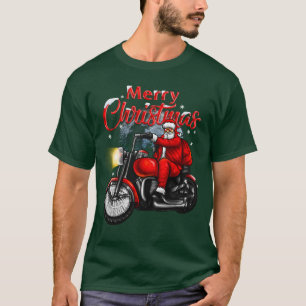 T-shirt Joyeux Biker de Noël Père Noël