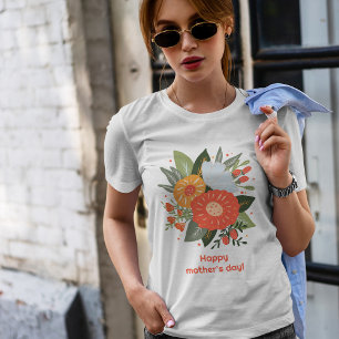 T-shirt Joyeux bouquet fleuri de la journée de la mère