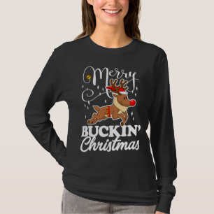 T-shirt Joyeux Buckin, cerf de rennes de Noël