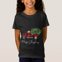 Joyeux Buffalo de Noël Plaid Camion Arbre Rouge