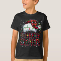 Joyeux Buffalo de Noël Plaid Red Santa Hat Grandp