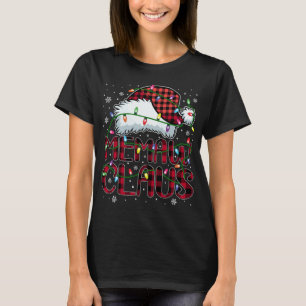 T-shirt Joyeux Buffalo de Noël Plaid Red Santa Hat Memaw