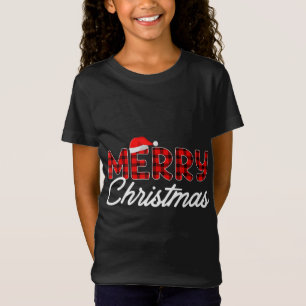 T-Shirt Joyeux Buffalo de Noël Plaid Rouge Noël Noël Noël