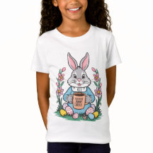 Joyeux Bunny de Pâques Amateur de café Scène de pa